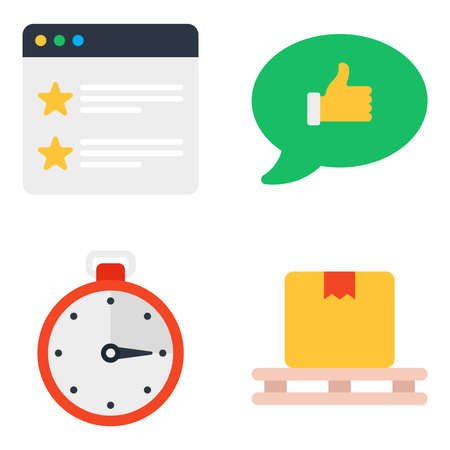 Pack of Logistic and Delivery Flat Iconsのイラスト素材