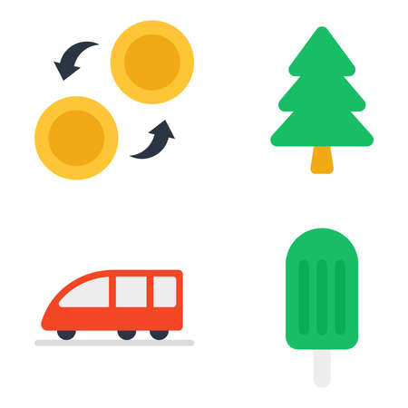 Pack of Travel and Camping Flat Iconsのイラスト素材
