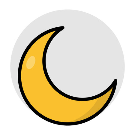 A flat design, icon of moonのイラスト素材