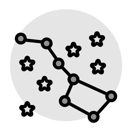 A flat design, icon of constellationのイラスト素材