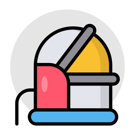 A flat design, icon of space helmetのイラスト素材