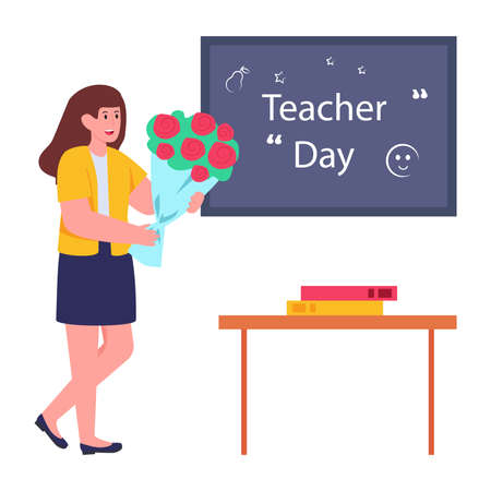 An illustration design of teacher dayのイラスト素材