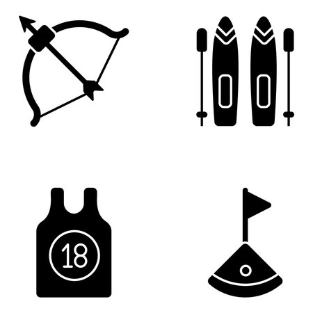 Pack of Sports and Adventure Solid Iconsのイラスト素材