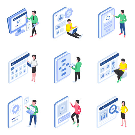 Pack of UX Flat Illustrationsのイラスト素材