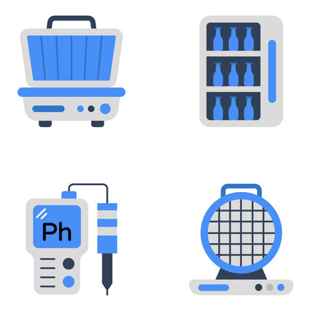 Pack of Technology and Appliances Flat Iconsのイラスト素材