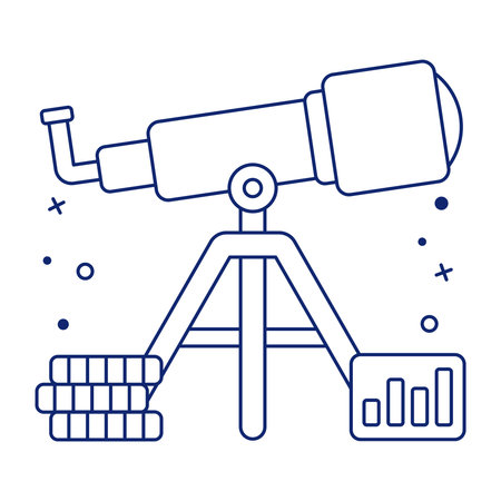 Conceptual flat design icon of business visionのイラスト素材