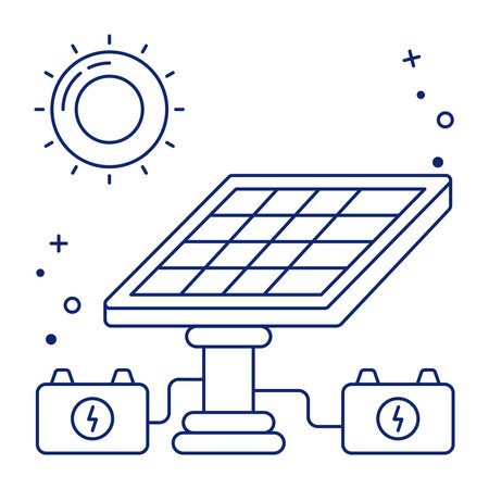 Perfect design icon of solar panelのイラスト素材