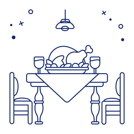 A premium download icon of party mealのイラスト素材