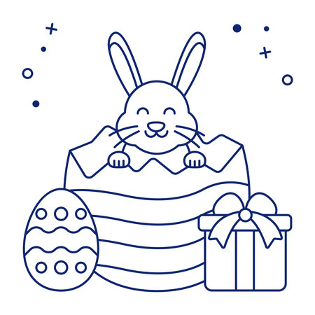 Perfect design icon of Easter partyのイラスト素材