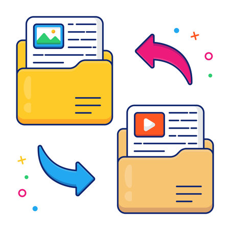 A premium design icon of folder transferのイラスト素材