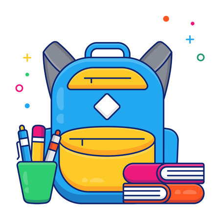 Trendy vector design of backpackのイラスト素材