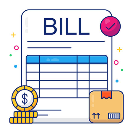 A unique design icon of invoiceのイラスト素材