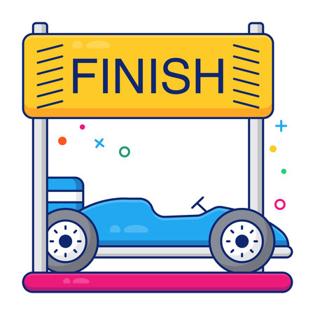 An icon design of finish lineのイラスト素材