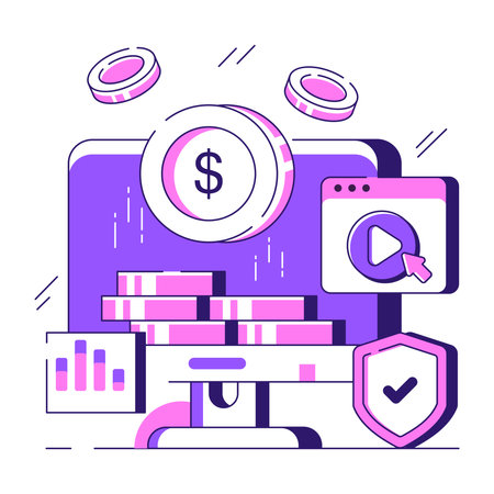 A beautiful design illustration of secure moneyのイラスト素材