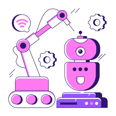 A creative design icon of robotのイラスト素材