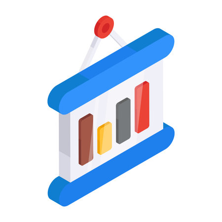 Business presentation icon, editable vectorのイラスト素材