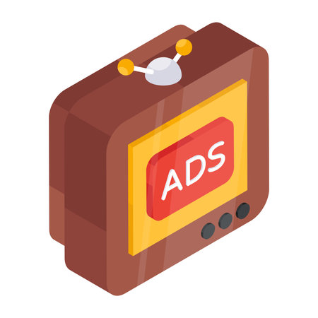 Modern design icon of tv adのイラスト素材