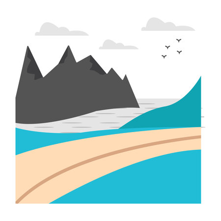 Lake landscapeのイラスト素材