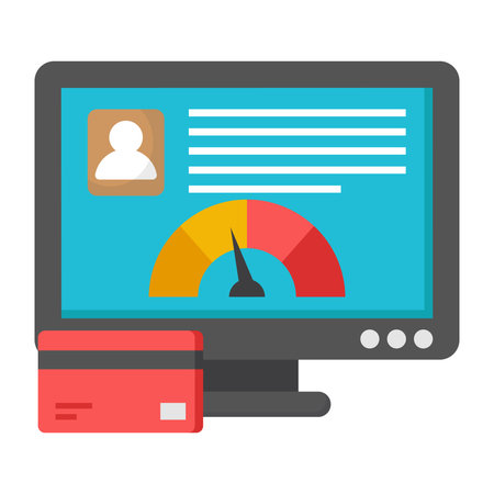 Modern design icon of credit score monitoring dashboardのイラスト素材