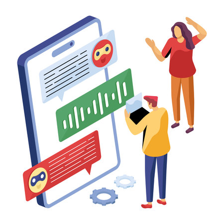 Modern design illustration of voice recognitionのイラスト素材