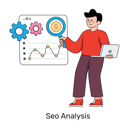 A perfect design illustration of financial analystのイラスト素材