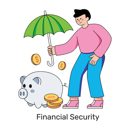 A premium download illustration of financial securityのイラスト素材