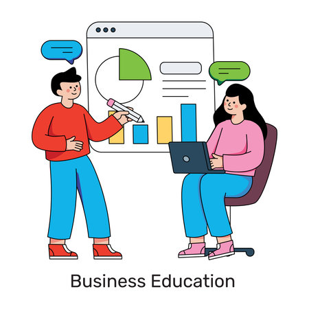 Creative design illustration of business educationのイラスト素材
