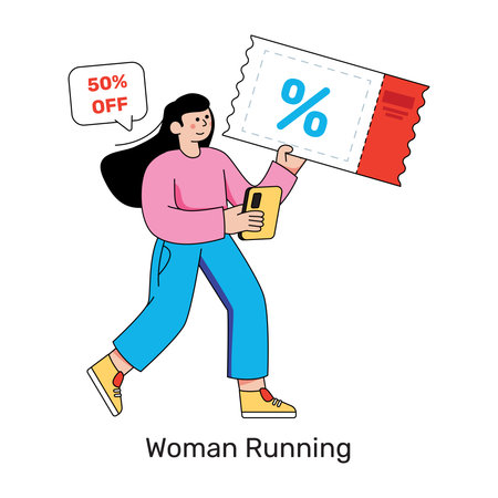 A beautiful design illustration of shopping discount excitementのイラスト素材