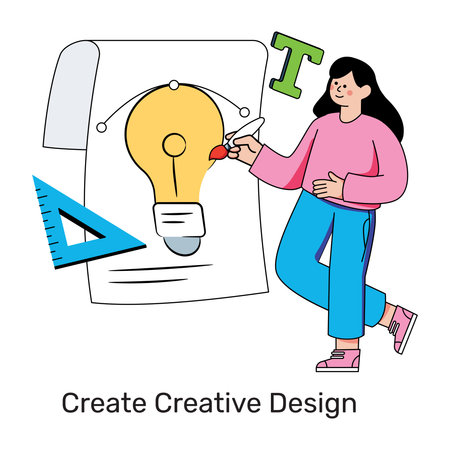Premium download illustration of create creative designのイラスト素材