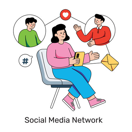 Premium download illustration of social media networkのイラスト素材
