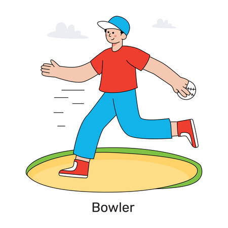 An illustration design of bowlerのイラスト素材
