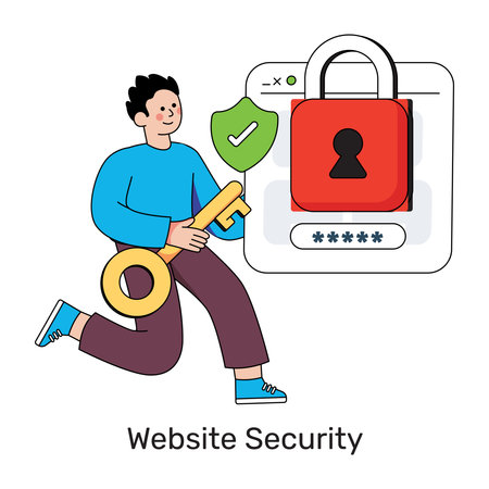 Modern design illustration of locked websiteのイラスト素材