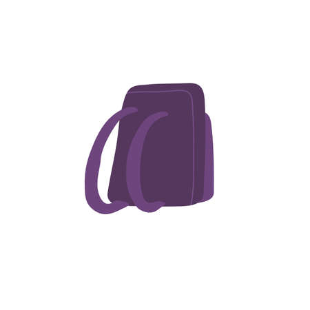 Vector cartoon flat fashionable backpack.Trendy practical bag isolated on empty background-stylish fashion concept,web site banner ad designのイラスト素材