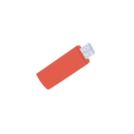 Vector flat cartoon USB flash drive isolated on empty background-electronic equipment and modern...