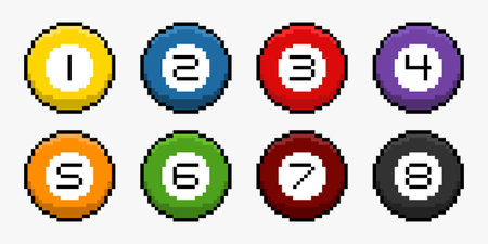 Pixel art billiard ball