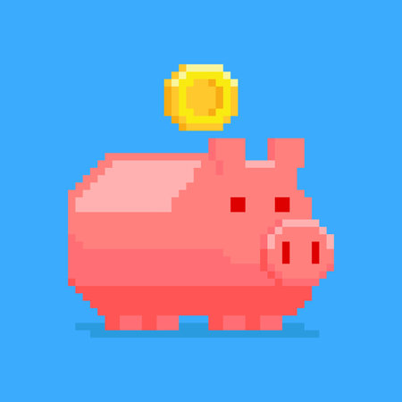 Piggy bank pixel art