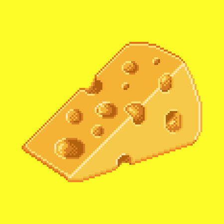 Cheese in pixel art style