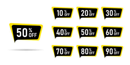 Flat design of discount tagsのイラスト素材