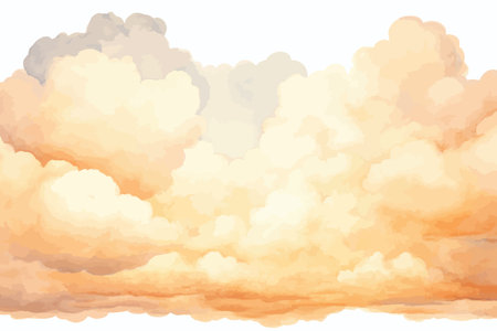 Sky background with clouds. Vector illustration of sky background with clouds.のイラスト素材