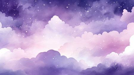 Sky clouds night sky background vector illustration. Clouds night sky background.