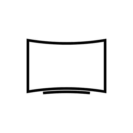 Vector image of a flat, linear TV icon. Isolated TV on a white backgroundのイラスト素材