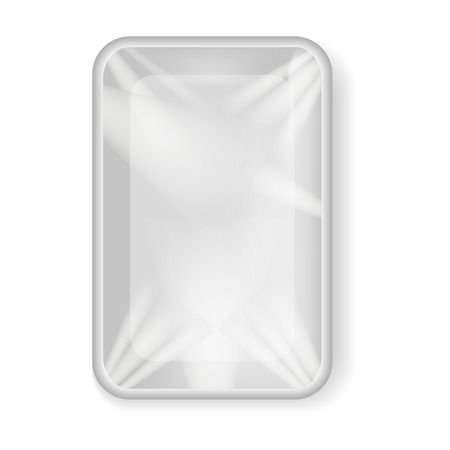 Vector image of realistic plastic packaging for products. 3d plastic packagingのイラスト素材