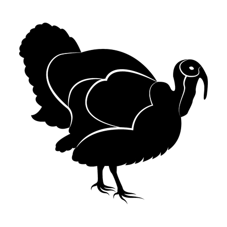 Vector image of silhouette of turkeyのイラスト素材