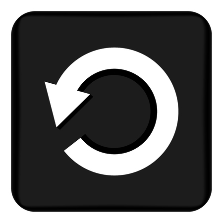 Vector image of an isolated arrow pointing to circular rotation. Design of a flat arrow icon indicating circular motionのイラスト素材