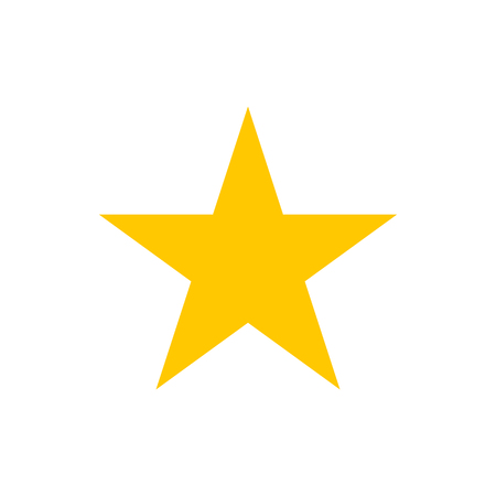 Vector image of a flat star icon. Isolated star on a white backgroundのイラスト素材
