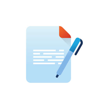 Contract icon in vector. Logotypeのイラスト素材