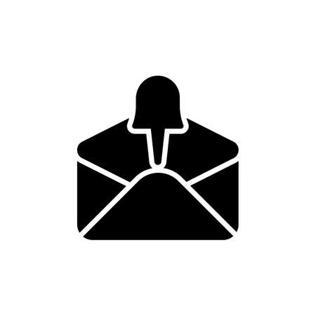 mail attachment icon in vector. Logotypeのイラスト素材