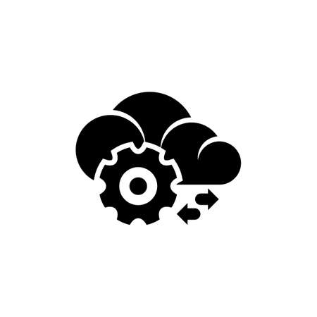 cloud computing icon in vector. Logotypeのイラスト素材