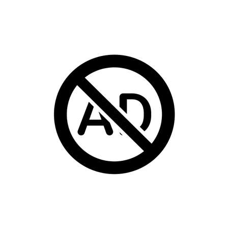 adblocker icon in vector. Logotypeのイラスト素材