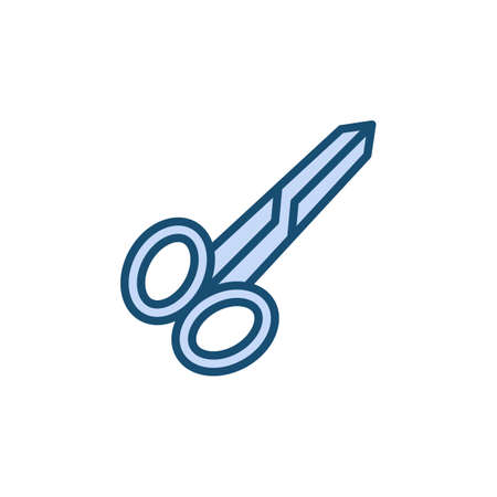 Scissor icon in vector. Logotypeのイラスト素材